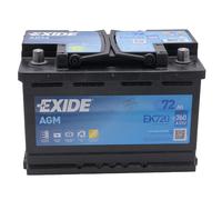 Batteria Auto EXIDE AGM 72Ah 760A EN 12V Start&Stop - Mod. EK720 = VR760