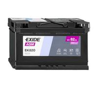 Batteria Auto Exide Agm 82 Ah 800A Start-Stop 12V = BOSCH VARTA 80AH AGM VR800 VR850 FIAMM