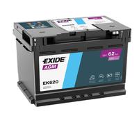 BATTERIA EXIDE EK620 AGM 62 AH DX (FIAT VW RENAULT OPEL LANCIA PEUGEOT CITROEN)