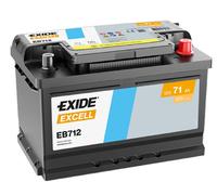 BATTERIA EXIDE EXCELL 71 AH 670 A DX BASSA per FIAT FORD VW OPEL LANCIA PEUGEOT