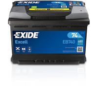 BATTERIA AUTO EXIDE EB740 EXCELL 74AH 680EN DI SPUNTO 12V OEM B13