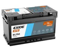 Batteria Auto Exide EFB EL752 12V 75Ah 730A EN LB4 Polarità DX Start&Sto 2026