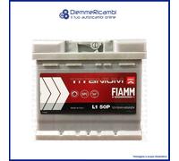 BATTERIA AUTO FIAMM NUOVA 50Ah 460A POSITIVO A DESTRA (+ DX) L1 50P - 7905143