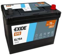 Exide Batteria EL754 ECM-EFB 75 Ah DX per Ford, Renault, Opel, Toyota, Mercedes, Audi