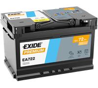 BATTERIA AUTO EXIDE PREMIUM CARBON BOOST 72AH 720A 12V BASSA = 72AH VARTA