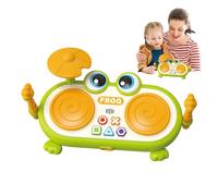 Batteria | Baby Drum | Wooden Toys - Kit A Percussione Per Tutto -sermall Con Tamburo Rana Luminoso | Giocattolo Musicale Educativo Interattivo Per Ragazze E Ragazzi Dal Bambino