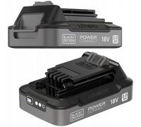 Black+Decker Batteria Ricaricabile 2.0 Ah 18V Ioni di Litio Li-ion BDL2018S-XJ