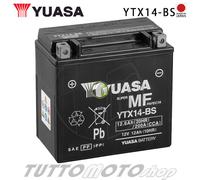 Batteria BMW R Nine 1200 T Pure 2018 2019 2020 2021 2022 2023 / Yuasa YTX14-BS