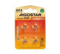 Batteria bottone Aigostar 1,5V LR41 Zinco manganese confezione da 4 pile