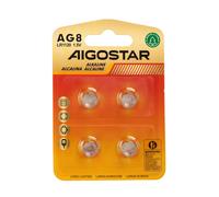 Batteria bottone Aigostar 1,5V LR55 Zinco manganese confezione da 4 pile