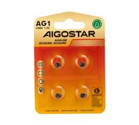 Batteria bottone Aigostar 1,5V LR621 Zinco manganese confezione da 4 pile