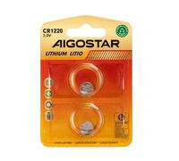 Batteria bottone Aigostar 3V CR1220 Litio confezione da 2 pile
