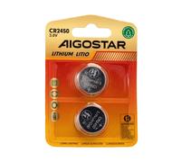 Batteria bottone Aigostar 3V CR2450 Litio confezione da 2 pile