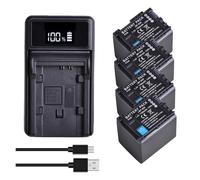Batteria BP-820 BP820 + Caricabatterie USB LED, Compatibile Con Canon, For VIXIA HF G30 G40 XA10 XA20 XA25 XA30 XA35 XA40 XA45 XA50 GX10 HFG21 HFG40 HFM300(4xBattery 1xCharger)