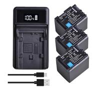 Batteria BP-820 BP820 + Caricabatterie USB LED, Compatibile Con Canon, For VIXIA HF G30 G40 XA10 XA20 XA25 XA30 XA35 XA40 XA45 XA50 GX10 HFG21 HFG40 HFM300(3xBattery 1xCharger)