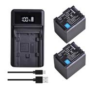 Batteria BP-820 BP820 + Caricabatterie USB LED, Compatibile Con Canon, For VIXIA HF G30 G40 XA10 XA20 XA25 XA30 XA35 XA40 XA45 XA50 GX10 HFG21 HFG40 HFM300(2xBattery 1xCharger)