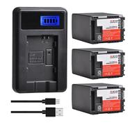 Batteria BP-828 BP828 Da 2800 MAh + Caricatore USB LCD, Compatibile Con Canon, For HF G50 HF G60 XA40 XA45 GX10 HF G20 HF G21 HFG40 XA10 XA11(3 battery set)