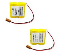 Batteria BR-CCF2TH da 6 V 5000 mAh per batteria PLC A98L-0001-0902/A98L-0031-0006 con spina marrone, confezione da 2