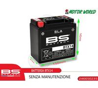 BS Battery Batteria SLA esente da manutenzione abilitata in fabbrica - BTX14