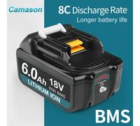 Batteria Camason per Makita 18V Utensili elettrici Accessori di ricambio BL1860 BL1850 18 v Li-ion batterie ricaricabili Caricatore