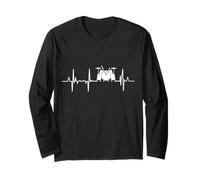 Batteria Cardiogramma Tamburo Musicista ECG Maglia a Manica