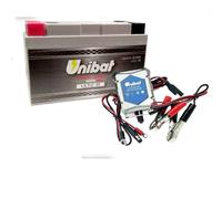 BATTERIA + CARICA BATTERIE MOTO LITIO UNIBAT ULT2B LITHIUM EXTRA 190 AMPERE 12V