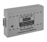 Batteria + Caricabatteria 110 BP110 BP per Canon Legria HF R26 R27 R28 R205 R206/VIXIA HF R20 R21 R200 (con Infochip)