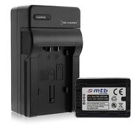 Batteria + Caricabatteria (Auto/Corrente) per VW-VBT190 / Panasonic HC-VX989... / HC-W570, W850, WX979... v. lista! con Infochip