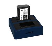 Batteria + Caricabatteria doppio Compact (USB) compatibile con Sony NP-FH50, FP50 / DSC-HX1, HX100(V), HX200(V) - Alpha 330.. - HDR-TG1.. e più - v. lista - Cavo USB micro incluso