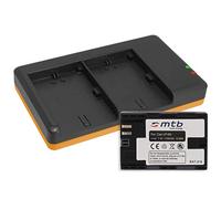 Batteria + Caricabatteria doppio (USB) per Canon LP-E6(N) / EOS 5D Mark II, III, IV / 6D, 7D II, 60D(a), 70D, 80D / XC-10 / WTF-E5, E7… - v. lista (Cavo USB micro incluso)