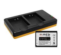 Batteria + Caricabatteria doppio (USB) per LP-E10 / Canon EOS 1100D, 1200D, 1300D / EOS 1D X (Mark II) ... - v. lista! (Cavo USB micro incluso)