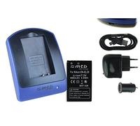 Batteria + Caricabatteria (USB/Auto/Corrente) per EN-EL20 / Nikon 1 AW1, 1J1, 1J2, 1J3, 1S1, 1V3 / Coolpix A