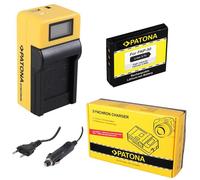 Batteria + caricatore Synchron LCD USB per Pentax Optio Q10,Q
