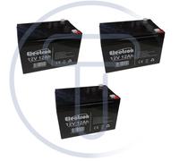 BATTERIA CICLICA AL PIOMBO 12V 12A ERMETICA - KIT DA 3 PEZZI 36V 12AH PER BICI