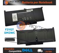 Batteria compatibile F3YGT DM3WC per notebook DELL Latitude 7280 7290 7380 7390