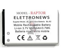 Batteria compatibile per Brondi RAPTOR codice model : BRN800-5C Li-ion 3,7V 1000 mAh per una durata e capacità superiore.