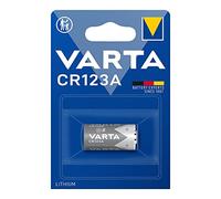 Batteria CR123A 3V al litio (1 unità in blister) Ø17x34.5mm, perfetta per dispositivi che richiedono energia affidabile. Lunga durata e lunga durata per le tue esigenze quotidiane.