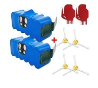 Batteria Da 14,4 V 5000 MAh, Compatibile Con Roomba, Batteria Di Ricambio For Spazzola Serie 500 980 960 785 530 560 650 630 620 Con Accessori(2B with AC)