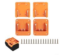 Batteria da 18 V e gancio per attrezzi per Ridgid e AEG, rack da parete in plastica per trapano e batteria agli ioni di litio da 18 V, organizer salvaspazio per garage officina, giallo, 1 set (2 set)