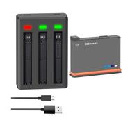 Batteria Da 2200 MAh, Compatibile Con Insta360, For Batteria Ricaricabile ONE X3 + Batteria For Action Camera Con Caricatore LED(1BatteryWithCharger)