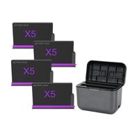 Batteria Da 2500 MAh 3,85 V + Caricabatterie A 2 Slot For Fotocamera, Batterie For Azione Panoramica A 360°, Accessori For Fotocamera - Compatibile Con Insta360 X5(4battery 1charger)