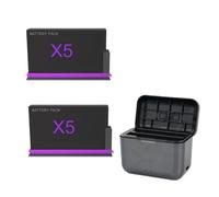 Batteria Da 2500 MAh 3,85 V + Caricabatterie A 2 Slot For Fotocamera, Batterie For Azione Panoramica A 360°, Accessori For Fotocamera - Compatibile Con Insta360 X5(2battery 1charger)