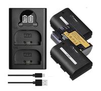 Batteria Da 2850 MAh, Compatibile Con Canon, For LP-E6P EOS R5 MarkII 5D Mark III(3xBattery 1xCharger)