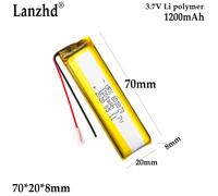 Batteria da 3,7 V Per strumento di bellezza Dispositivo di molatura del piede Strumento di posizionamento dell'altoparlante Bluetooth con blocco intelligente 802070 1200mAh