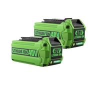 Batteria da 40V 6Ah compatibile con GreenWorks, G-MAX Batteria di ricambio agli ioni di litio del produttore per utensili elettrici tosaerba(2pcs-6.0ah)