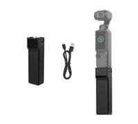 Batteria da 5000 mAh con manico per DJI Osmo Pocket 4/3, presa di ricarica USB-C portatile, batteria esterna con display a LED per riprese estese, accessori da viaggio per fotocamera tascabile