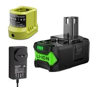 Batteria da 5000 mAh per Ryobi 18 V One + batteria di ricambio e caricatore per Ryobi 18 Volt P108 RB18L50 RB18L40 P189 P102 P107 RB18L25 RB18L20 RB18L15 RB18L13