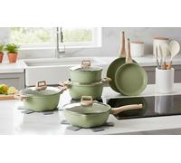 Batteria Da Cucina 15 Pezzi Antiaderente In Granito: Jl-787 - Verde