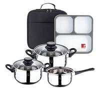 Batteria da cucina 5 pezzi + set di utensili con borsa isotermica