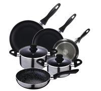 Batteria da cucina 5pc alluminio pressato + set di padelle Ø16Ø20Ø24 alluminio pressato San Ignacio
